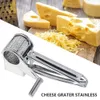 Utensili per formaggio Grattugia rotante Smerigliatrice per verdure in acciaio inossidabile Taglierina per noci Trituratore Gadget da cucinaB 230302