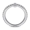 Lekka luksusowa biżuteria Tiffay 925 Srebrny pierścień Women Japończyka i koreańskie proste pełne diamentowy krzyż