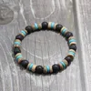 STRAND Antieke houten armband voor mannen vrouwelijke natuurlijke lava tijger eye stone kralen braclet yoga meditatie boeddha braslet sieraden cadeau