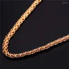 Chains Collare Twisted Link Chain For Men Rose Gold/Silver/Gold Color Necklace Wholesale Jewelry N134