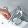 バスルームシャワー用のクリエイティブ吸引カップ石鹸箱排水式葉の形状トイレランドリーソープラックトレイ付きソープホルダー