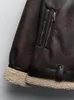 Damesjassen Ailegogo herfst winter vrouwen faux lam fur dik warm jasje met riem streetwear vrouwelijke ritsje losse moto motorrijderjas uit het derwar 230302