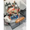 Camisetas masculinas rrr123 letra de espuma impressão de manga curta