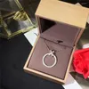 Chains Women's Fashion Fine Zircon X Ring Pendant Necklace Anniversary Banquet Accessories Jewelry Gifts