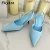 Nowa sukienka marki Pumps Kobiety Sandałowy niski obcas 6 cm Dam Fashion Modna palca palec płytkie buty buty 230302