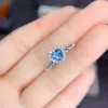Meisjes studenten trouwringen vrouwen houden van hart sky blauw kunstmatig kristal zirkon diamant wit goud vergulde ring feest sieraden verjaardag cadeau verstelbaar