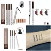 Rehausseur de sourcils stylo Microblading étanche 4 têtes croquis fin crayon liquide livraison directe santé beauté maquillage yeux Dhhal