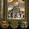 Decorative Flowers 8.9ft Christmas Garland Lightweight Portable Hanging Artificial Vine For Home Decoration Festival Party Outdoor