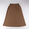 Rokken tiener/vrouwen maxi rok voor meisjes zomer vier seizoenen kinderen kleding meisje kleding 2 kleuren rok wasitband elastisch zwart wafel t230301