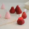 Scented Aromatherapy Adorable Strawberry Shape Eco-friendly Eradicate Odor Fruit Festival Candle for Home