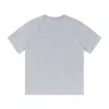 Męskie T-shirty Niebieski biały litera ręcznik haft szary t-shirt mężczyzn Kobiety 1 najwyższej jakości luźne topy tee krótkie rękawy G230301