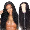 Deep Wave Lace Front Wig Brazilian Virgin Human Hair 4x4 5x5 6x6 7x7 13x4 13x6 360 Full spets peruker för kvinnor naturlig färg