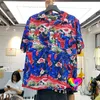 Camisas casuais masculinas 2021 Kapital homem camisa homens mulheres de alta qualidade pintura a óleo impressão digital kapital camisas ligeiramente oversize blusa multicolor T230302