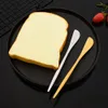 Zestawy naczyń stołowych złota 10pcs z masłem ze stali nierdzewnej nożem ser deser dżem noża kremowe marmoladowe noża chleba tostowego Rozprzestrzeniacza 230302