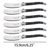 Servis uppsättningar 625''laguiole smör knivspridare set svarta rostfritt stål ostknivar spatula restaurang bar cutslery tabellware 10 st 230302