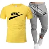 Masculino rastreio imprimindo 2 peças tops e shorts roupas esportivas de roupas esportivas