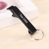 Beer Bottle Opener Keychain 4 in 1 جيب يمكن للألومنيوم مخصصة شعار 11 ألوان الزفاف هدايا لصالح الهدايا