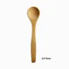 12cm 13cm Bamboo Spoons Dessert Ice Cream Honey Spoon Baby Spoons
