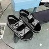 夏のファッションレディースサンダル白黒本革フックデザイナー 5 センチメートルプラットフォームサンダルレディースカジュアルサンダル靴ボックス