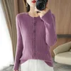 Malhas femininas camisetas redondas de malha de malha de malha 21Autumn e Winter Winter Wear Wear Sweater de Match Sweater Corean Hang Article Solte Loue Top 230302