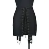 Women's Shapers Goth Corset Dress Women Streetwear Bandage Slim Bodycon Skirt Y2k 90s Indie Clothes Club Party Wearing