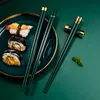 Bacchette 5 paiaSet di alta qualità giapponese antiscivolo coreano casa el ristorante portatile cibo sano bastone per sushi Chopstic 230302