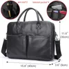 Maletines Bolso de cuero genuino para hombre Maletín de hombre Bolso de negocios Casual Laptop 15.6 Cartera para documentos A4 8331 Maletines