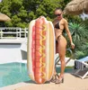 Pool hot dog floats uppblåsbar vatten madrass säng simning lounge stol flytande rad flott vatten party leksak vatten hamburgare korv flottör