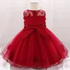 Girl Dresses Weilinsha Cute Flower Dress With Handmade Flowers And Bow Sleeveless Lace Tulle A-Line Baby Wedding Party Birthday Gowns