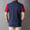 Polo ricamata di alta qualità T-shirt a maniche corte in cotone 100% T-shirt da uomo casual britannica a mosaico sportiva nuova s-5XL