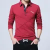 Men's T Shirts Men's Long-sleeved T-shirt 2023 Spring Korean Stripe Designer Slim Fit Casual Cotton Shirt Male Plus Size Clothes