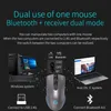 Ratos recarregam o mouse de computador duplo bluetooth 2 4ghz Wireless USB 2400dpi Gamer Optical Gamer para PC Laptop 230301