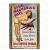 Pin Up Girl Tin Sign Plaque Metal Vintage Sexy Metal Sign Wall Decor for Bar Pub Club Man Cave Retro Signs Metal Painting 30X20cm W03