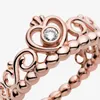 Nya 925 Silver Rings Designer Rose Gold Collection Princess Crown Ring for Women