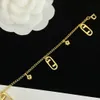 2023 Designer de luxo de ponta Home Home de alta qualidade Bracelet Chain Metal Gift, embalagem original para a festa dos recém-casados