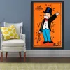 Alec Monopoly Graffiti Art argent toile peinture affiches et impressions mur Art photo pour salon décoration de la maison Cuadro Woo