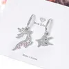 Dangle Earrings Korean Style Sismetrical Little Elk Inlaid Zircon Drop Ladies Sweet Temperament Fashion Jewelry Gift