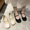 Dress Shoes 2022 New Mary Jane Women's Shoes Basic Light Color Fashion White Mary Jane Spring/Summer Casual Girl Cute Lolita Flats L230302