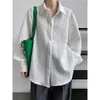Blusas femininas camisas mulheres jaqueta folgada colhida longa mangas fofas fofas de blusa leves tops para baixo para baixo khaki branco 230302