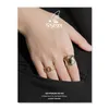 クラスターリングS'Steel Minimalist for Women 925 Sterling Silver Gold Geometric Trendy Trendy Ring Collar Plata de Leyジュエリー