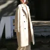 Женская шерстяная смеси 2023 Осенняя зимняя куртка Женская шерстяное пальто