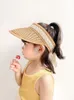 M574 어린이 소녀 여자 밀짚 모자 여름 선 스크린 아이 아기 레이스 빈 상단 그늘 모자 멋진 태양 모자