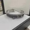 Retro manschett Bangle Designer rostfritt stål armband orm dubbel bokstav armband för män hiphop smycken