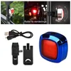 Lumières de vélo Rechargeable par USB COB Clip de feu arrière intelligent sur la lampe arrière de détection de frein Ultra lumineuse avec accessoires à 5 Modes