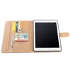 Luxury Tan Soft Leather Wallet Stand Flip Cases Smart Cover med kortplats för iPad 9.7 Pro 11 12.9 10.9 Air 2 3 4 5 6 7 Air2 Pro 10.5 Mini