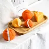 Aromaterapia 3D Criativo Laranja Limão Queijo Cera de Soja Perfumada Decoração de Casa Vela Fragrância