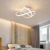 Plafonniers Minimalisme moderne LED Blanc Noir Salle à manger Cuisine Chambre Lampe Éclairage intérieur Design Lustres réglables