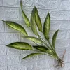 Fleurs décoratives feuilles de plantes en plastique Simulation feuille de plantain avec des racines en pot sans pot plantes vertes artificielles fausse décoration de bureau