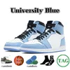 Top Jumpman 1s High Basketball Scarpe per uomini Donne Sports Sneakers 85 Black Bianco Blu Chicago Università Blu Fumo Grigio Grigio Mano Allenatori da donna da uomo