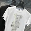 2023 Mens Designer Clothing Famous T Shirt Letter Hot Drill Rund Neck Short Sleeve Black White Fashion Men Women T Shirts S-5XL